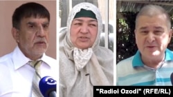 На фото (слева направо): Махмурод Одинаев, Мехрнигор Ризоева и Рахматилло Зойиров