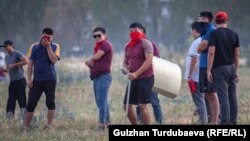 Акция протеста неподалеку от села Кой-Таш, 8 августа 2019 г.