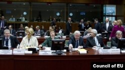 Евробиримдиктин тышкы иштер министрлеринин Бельгиядагы жыйыны. 23-январь, 2012-жыл. 