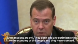 Russia's Medvedev Calls U.S. Sanctions 'Evil'