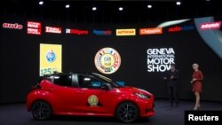 تویوتا یاریس در مراسم اعلام خودروی سال در ژنو، ۱۱ اسفند ۱۳۹۹ (یکم مارس ۲۰۲۱)