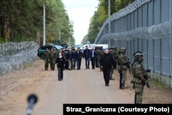 Дэлегацыя польскіх службоўцаў наведвае мяжу зь Беларусьсю