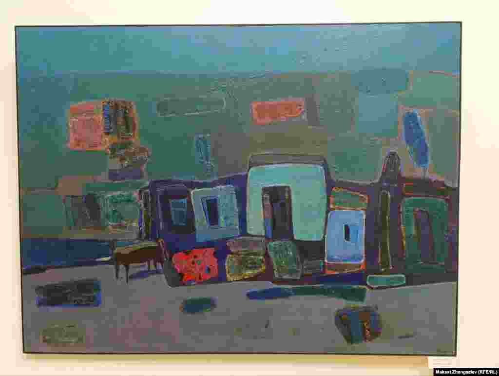 &nbsp;&ldquo;Таңкы закым&rdquo; аталган бул эмгекте сүрөтчү өз айылын тарткан. Анда ал өз үйүнүн жана коңшуларынын үйүнүн короо алдындагы көрүнүштөрүн абстракция стилинде чагылдырылган.