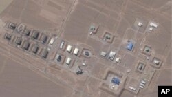 تصویر ماهواره‌ای از مرکز موشکی شاهرود در روز پنجم سپتامبر امسال که تلاش ایران برای بازسازی برخی قسمت‌ها را نشان می‌دهد