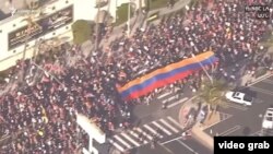 Բազմամարդ ցույց Լոս Անջելեսում, 12-ը հոկտեմբերի, 2020թ.