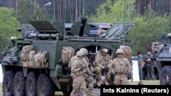 Вайскоўцы ЗША на вучэньнях у Польшчы