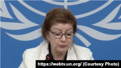 Старшыня групы незалежных экспэртаў у пытаньнях Беларусі ў ААН Карына Маскаленка, архіўнае фота