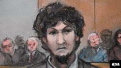 Джохар Царнаев в суде (архив)