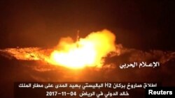 Саудияга баллистикалдык ракета атылды делген учурду хуситтерге жан тарткан “ал-Мусира” телеканалы көргөздү.  