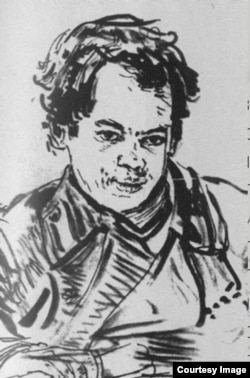 Виктор Шкловский. Рисунок Ильи Репина, 1914.