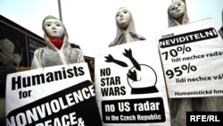 راهپیمایی علیه استقرار سیستم دفاع موشکی در جمهوری چک/ ۵ آوریل ۲۰۰۹