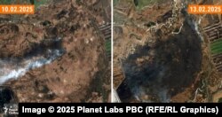 Пажар у рэспубліканскім заказьніку “Простыр” беларуска-ўкраінскай мяжы 10 лютага і 13 лютага 2025 года