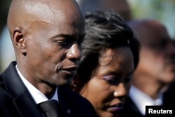 Гаитинин киши колдуу болгон президенти Жовенель Моиз жана биринчи айым Мартин Моиз.