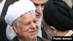 محمد خاتمی (راست) همراه با اکبر هاشمی رفسنجانی.