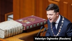 Володимир Зеленський під час інавгурації на посаду президента України. Київ, 20 травня 2019 року 