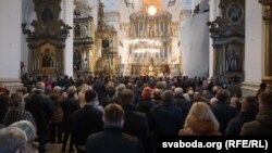 Велікодная імша ў катэдральным саборы Горадні. Архіўнае фота