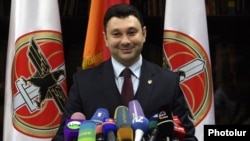 Armenia - Eduard Sharmazanov, spokesman for the ruling Republican Party, at a news conference in Yerevan, 15Feb2017.