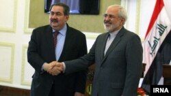 کنفرانس خبری مشترک محمدجواد ظریف و هوشیار زیباری، وزرای خارجه ایران و عراق، در تهران