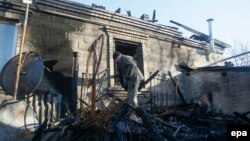 Разрушенный частный дом, Донецкая область 