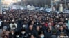 Armenian opposition groups take part in a protest march in Yerevan on February 22. 