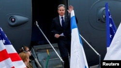 لحظه ورود آنتونی بلینکن، وزیر خارجه ایالات متحده به اسرائیل