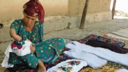 Tajik Woman Makes Her Feet Do The Hard Work