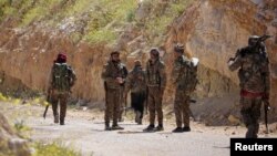 تعدادی از شبه‌نظامیان «نیروهای دموکراتیک سوریه» 