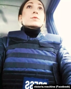 Вікторія Рощина у зоні бойових дій