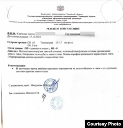 Медзаключение Савченко