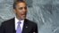 Amerikan prezidenti Barak Obama Birleşen Milletler Guramasynyň Baş Assambleýasynda çykyş edýär, Nýu-Ýork, 21-nji sentýabr.