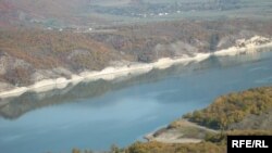 Nagorno-Karabakh -- A water reservoir feeding the Sarsang hydro-electric station, undated.