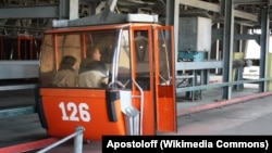 Симеоновският лифт в София преди да бъде спрян през есента на 2023 г.