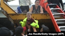 Эвакуацыя жыхароў у Х'юстане