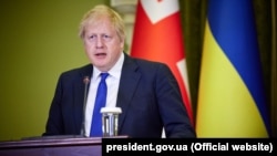 Барыс Джонсан у Кіеве, красавік 2022 г.