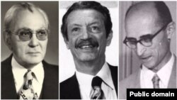 غلامحسین صدیقی (راست)، شاپور بختیار (وسط) و کریم سنجابی، گزینه‌های اصلی شاه برای انتخاب نخست‌وزیر در آبان و آذر ۵۷