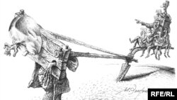 После галер. Михаил Златковский. "В.В.Путин на стерне". Подвижнический крестьянский труд всегда вызывал у художника уважение.  27.01.2009. 