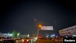 Катардагы америкалык базага жакын аймакта учуп бараткан ракеталар, 23-июнь, 2025-жыл.