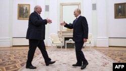 Лукашэнка і Пуцін падчас сустрэчы ў Маскве. 26 верасьня 2025