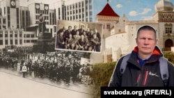 Фотакаляж. Уладзімер Лобач (справа).