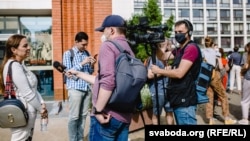 Журналісты Радыё Свабода Алесь Пілецкі і Андрэй Рабчык, 15 ліпеня