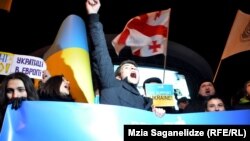 Акція на підтримку Євромайдану в Тбілісі, 11 грудня 2013 року