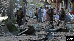 صحنه انفجار یک فروند کامیون در منطقه سیاه‌سنگ کابل