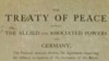 Cover of the English version - Treaty of Versailles