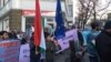 Акция протеста сторонников таджикской оппозиции в Берлине