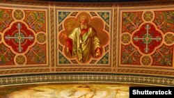 UKRAINE – Interior of the Three Saints Church of the Orthodox Church of Ukraine (PCU). This church, as part of the architectural ensemble of the Residence of the Metropolitans of Bukovina and Dalmatia, is included in the UNESCO World Heritage List. Cherni