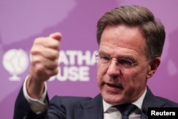 Генсекретарь НАТО Марк Рютте выступил с основной речью в преддверии саммита НАТО в Гааге в Чатем-Хаусе. Лондон, Великобритания, 9 июня 2025 года