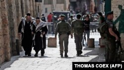 حضور نیروهای اسرائیلی در بخش باستانی بیت‌المقدس در روز دوشنبه