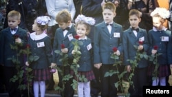 Первое сентября в макеевской школе, 2014 год