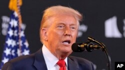 سخنرانی دونالد ترامپ، رئیس‌جمهوری آمریکا، روز چهارشنبه ۲۲ مرداد در مرکز کندی در واشینگتن