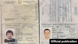 Сканы падробленых пашпартоў меркаваных афіцэраў ГРУ, падазраваных у дачыненьні да выбуху ў Чэхіі